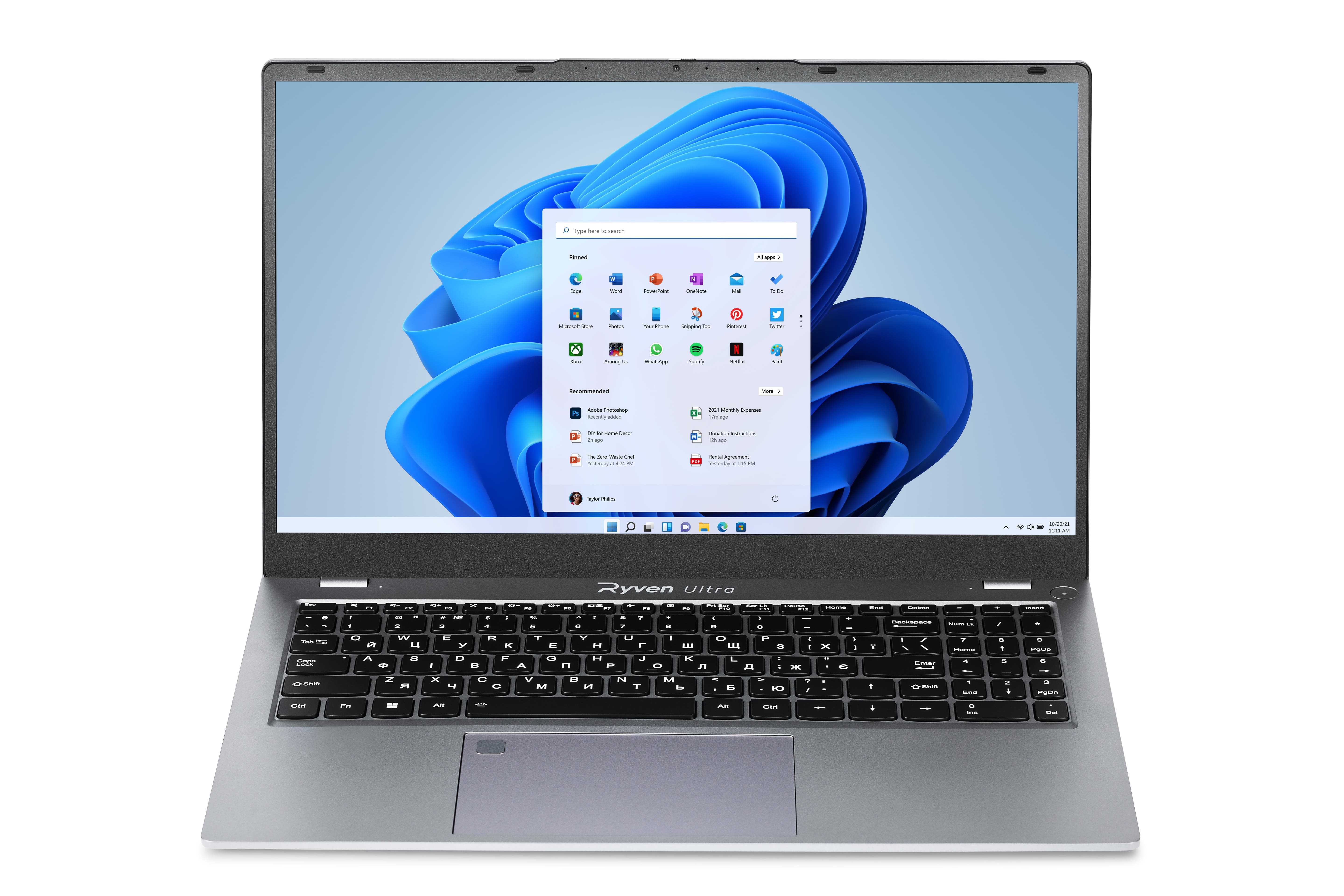 Ноутбук Ryven - Ultra 15.6” IPS Full HD Intel Core i5 RAM 16 ГБ SSD 512 ГБ Windows 11 Pro